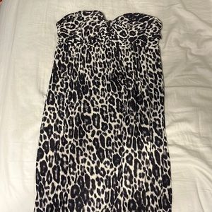 Guess animal print maxi dress